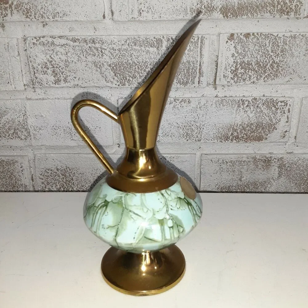 Holland Delft Miniature Oil Pitcher Green Aqua NOTE